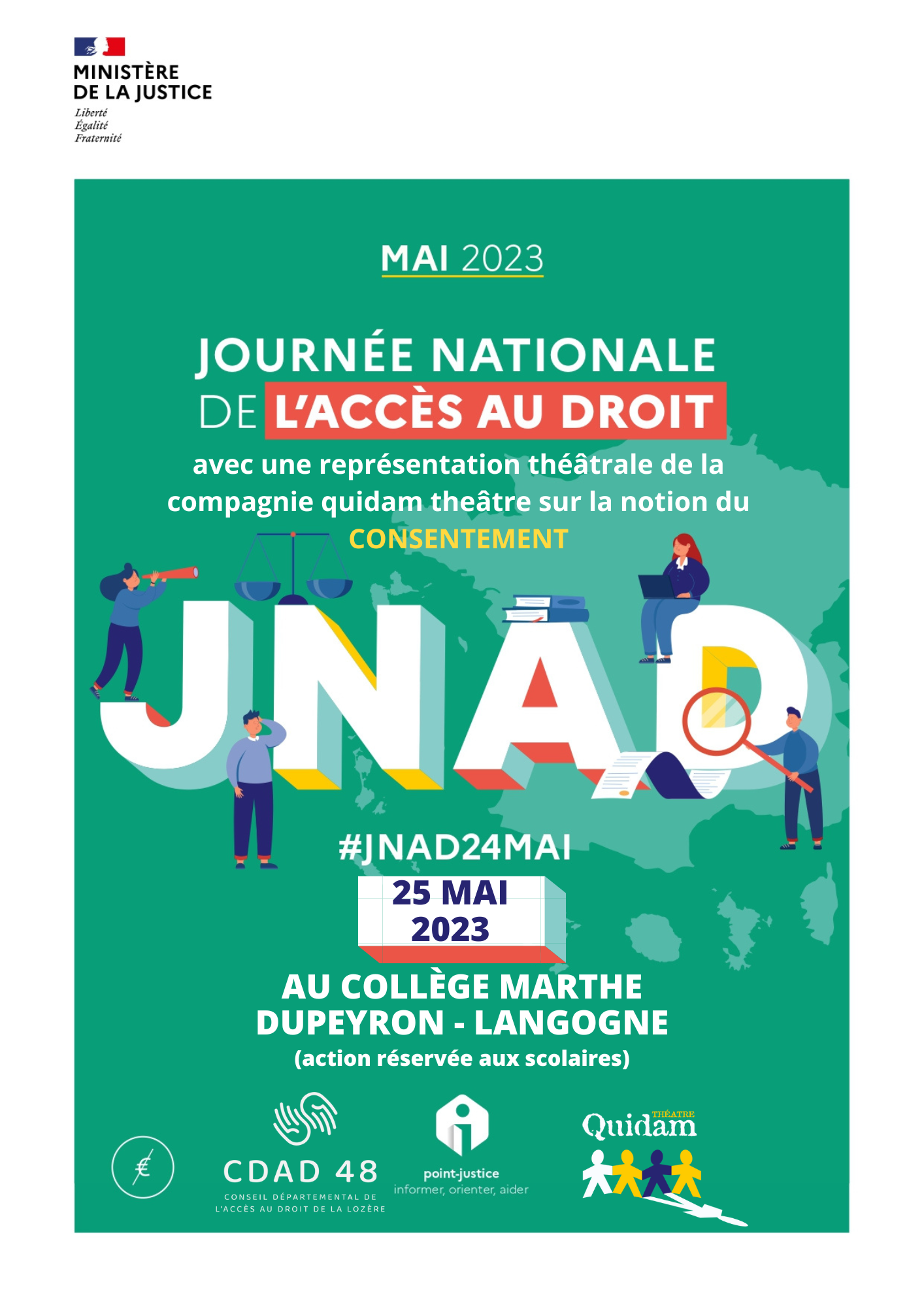Journée Nationale d&rsquo;Accès aux Droits 2023: Théâtre du consentement – 25 mai 2023