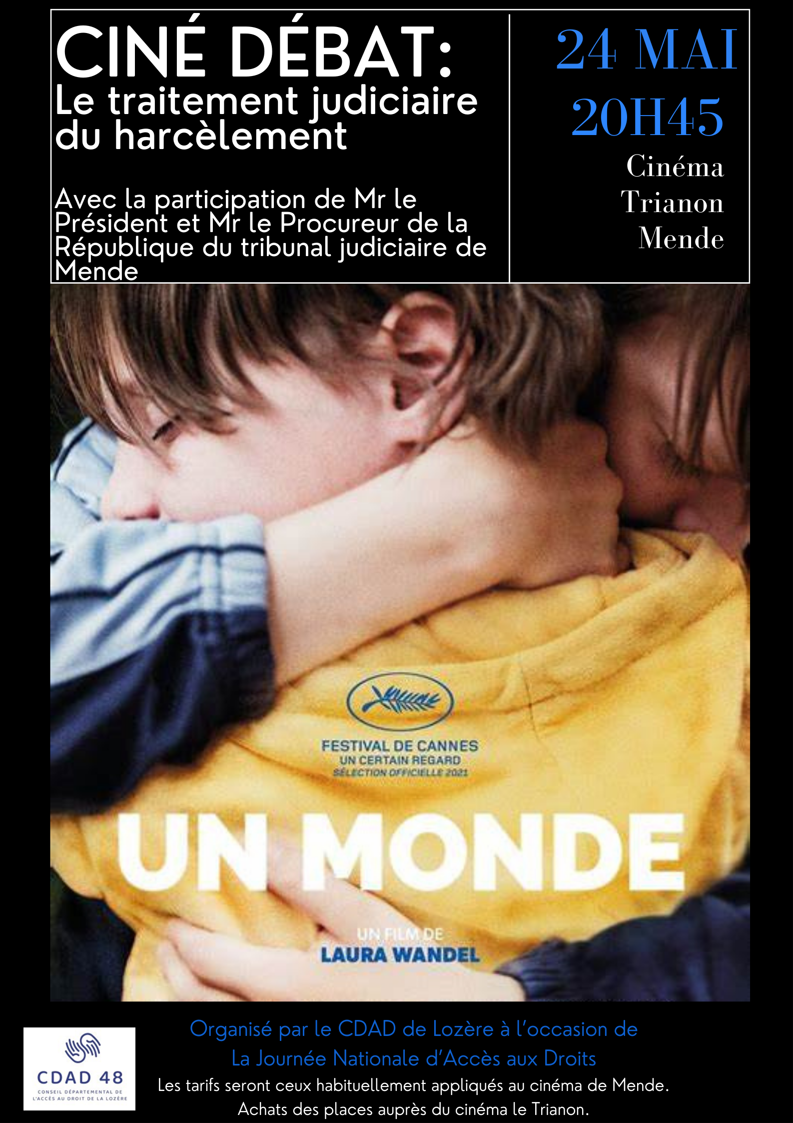 Journée Nationale d&rsquo;Accès aux Droits 2024: Ciné-Débat – 24 mai 2024